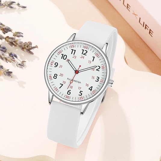 Waterproof Watch With Visible Second Hand And Soft Silicone Band For Precise Timekeeping