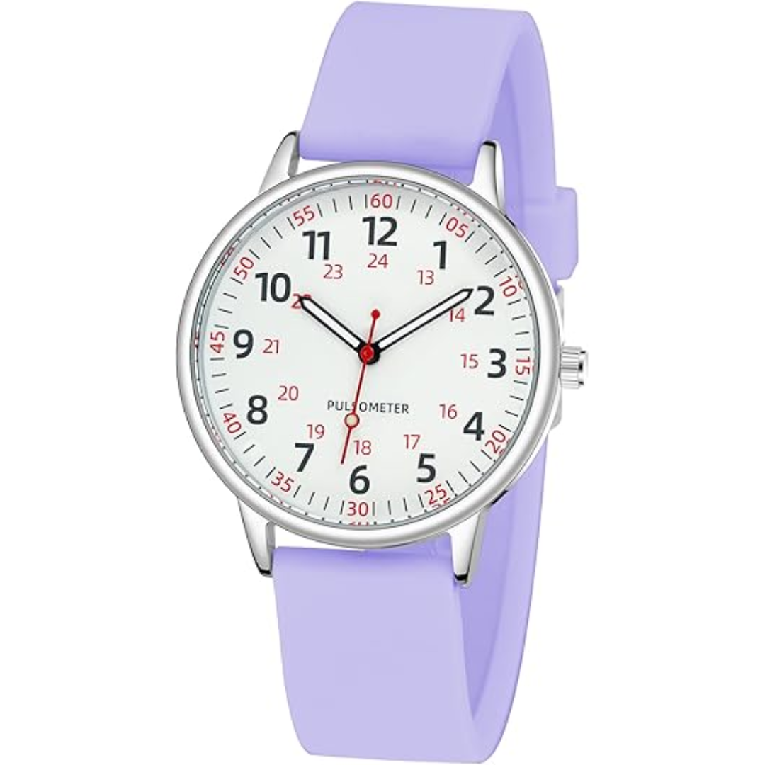 Waterproof Watch With Visible Second Hand And Soft Silicone Band For Precise Timekeeping
