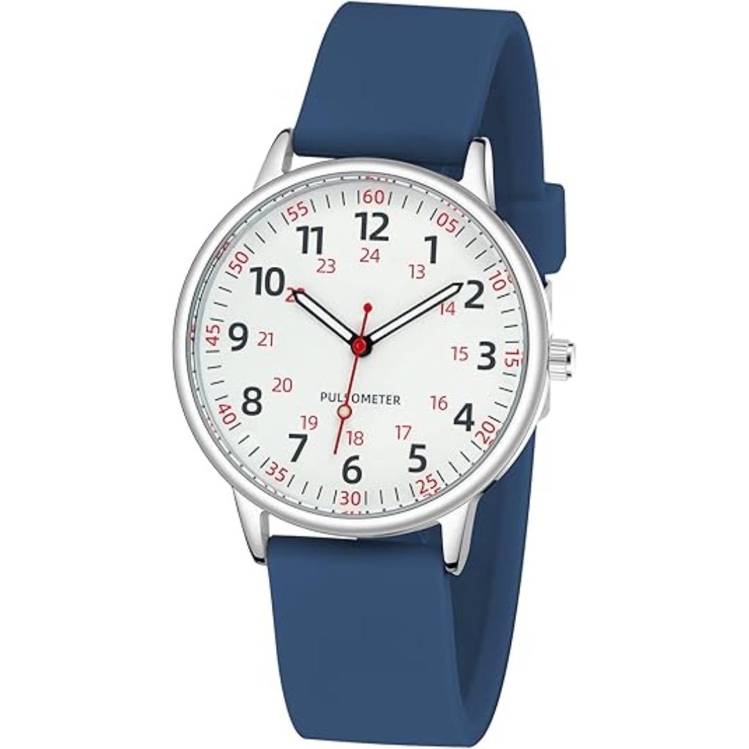 Waterproof Watch With Visible Second Hand And Soft Silicone Band For Precise Timekeeping
