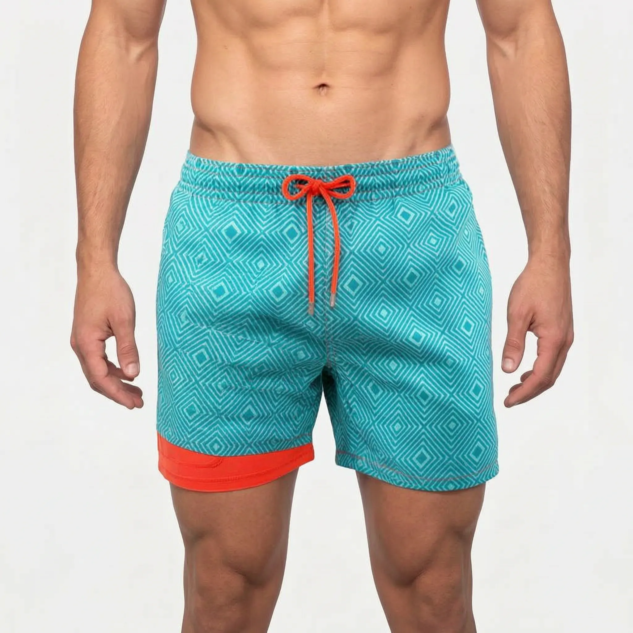 Men's Lined Swim Shorts -  Beach Holidays - Ormexis