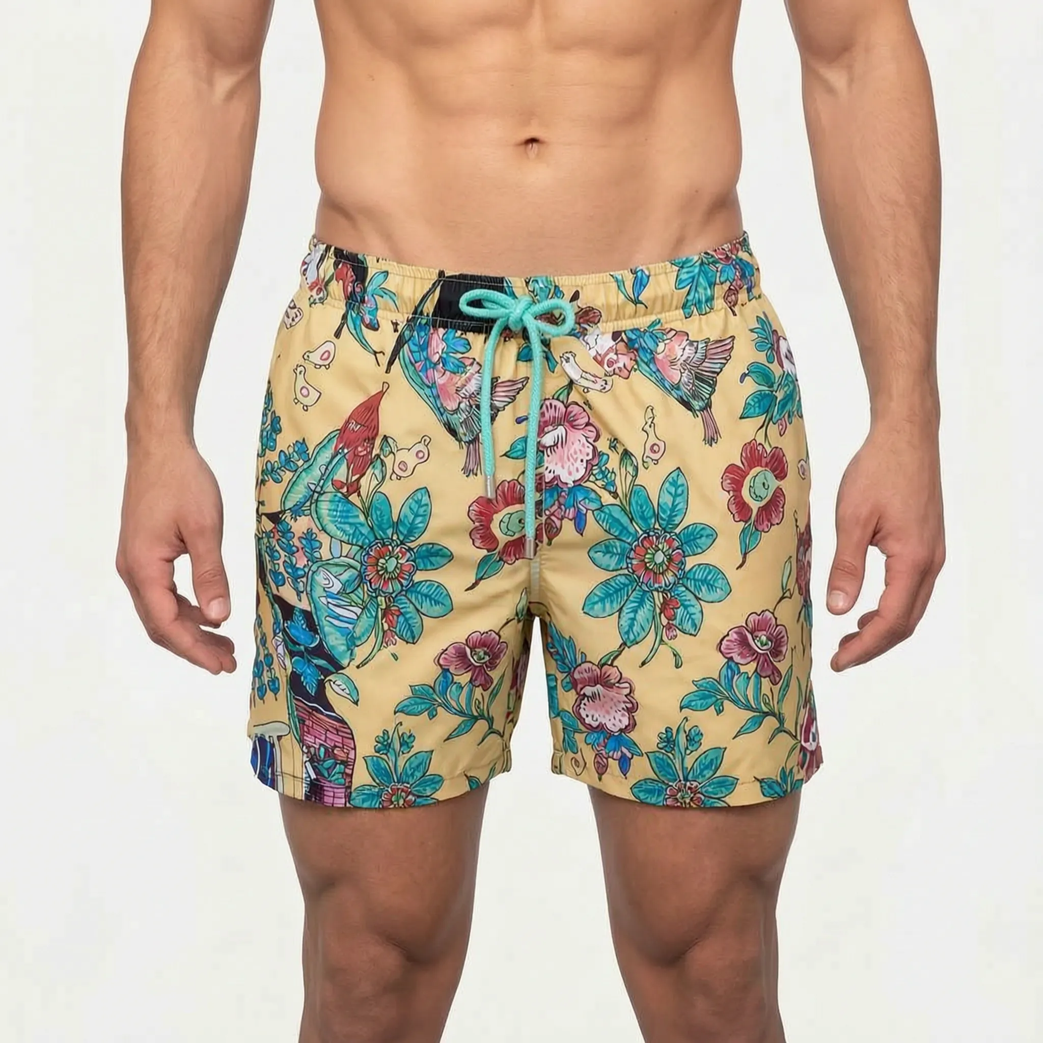 Men's Lined Swim Shorts -  Beach Holidays - Ormexis