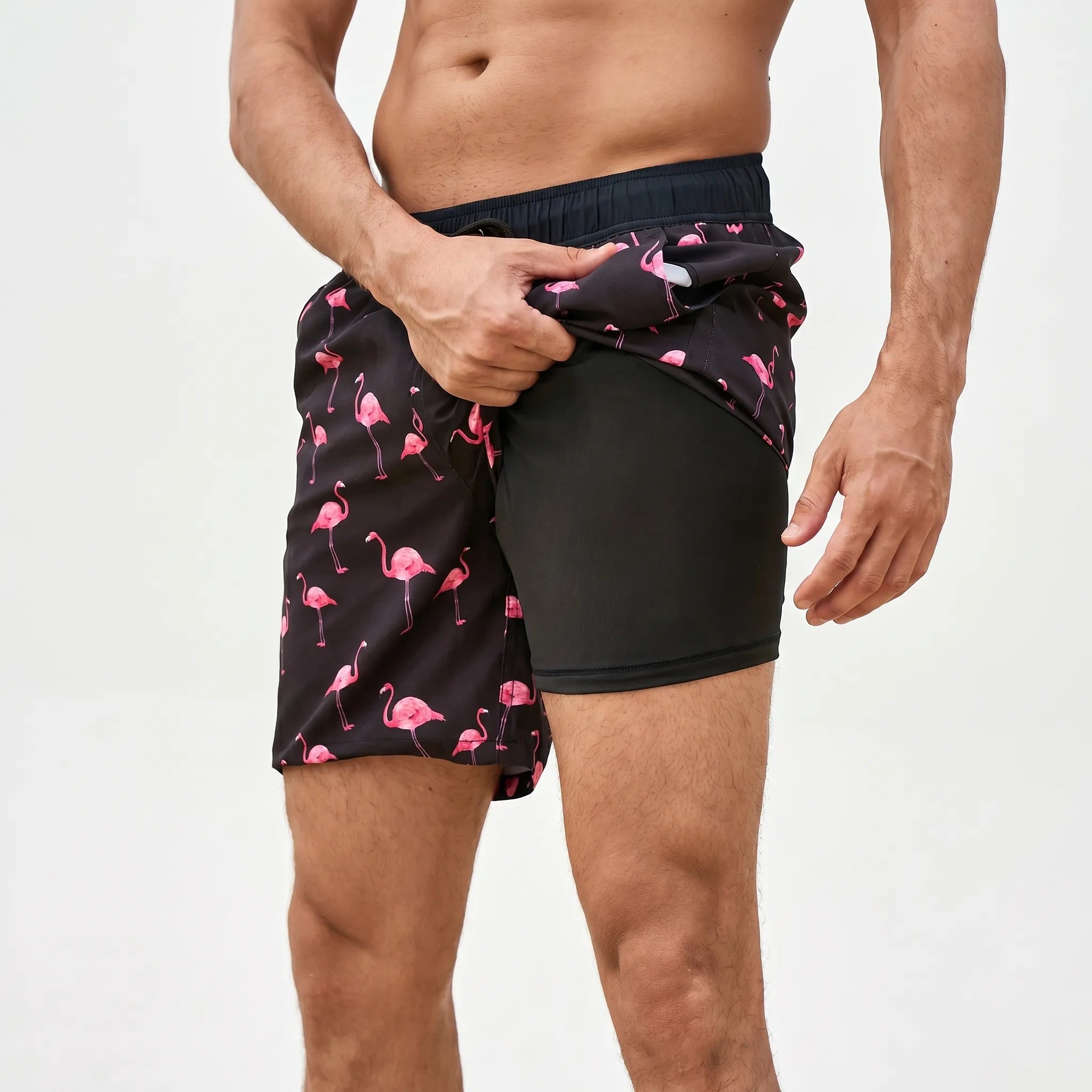 Men's Lined Swim Shorts -  Beach Holidays - Ormexis