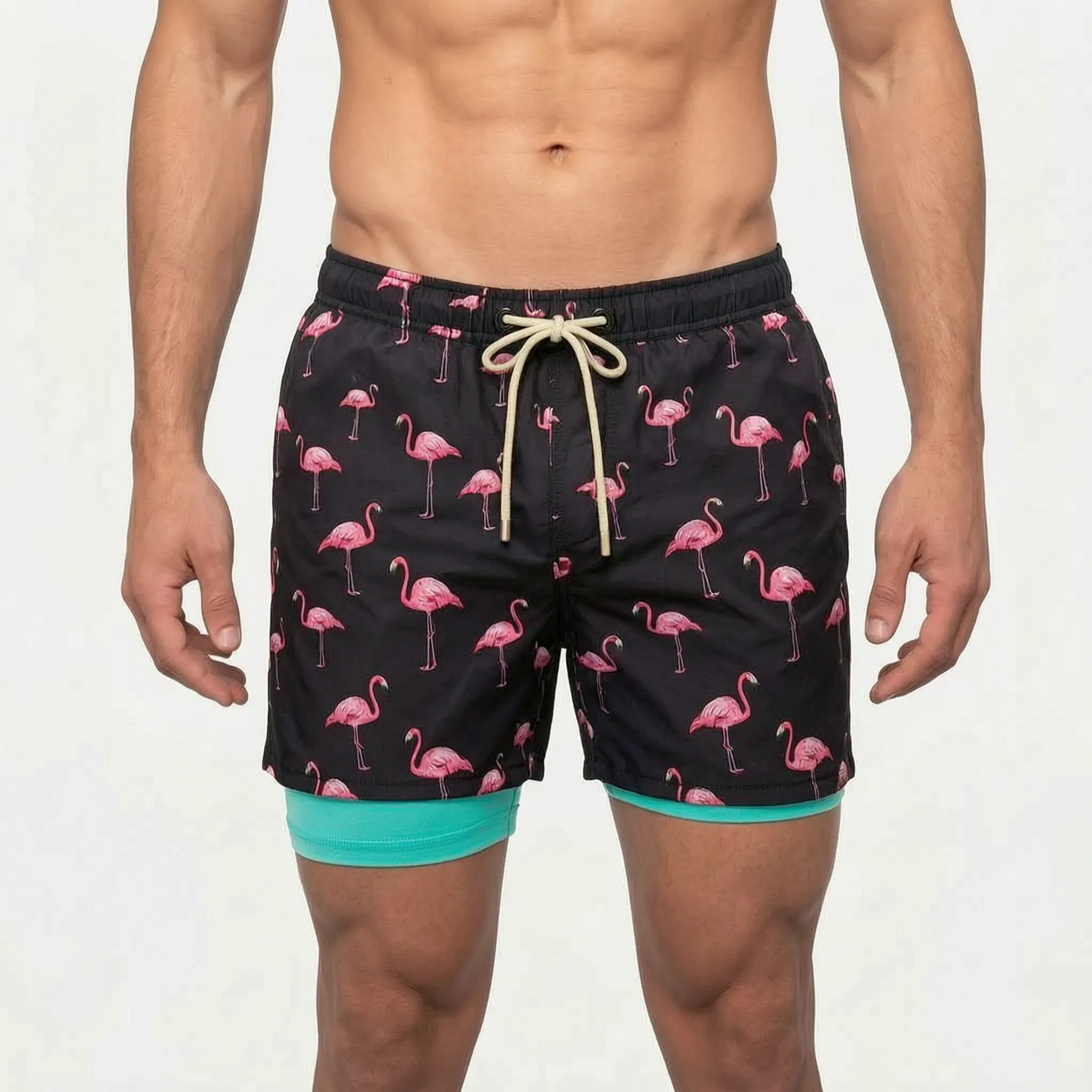 Men's Lined Swim Shorts -  Beach Holidays - Ormexis