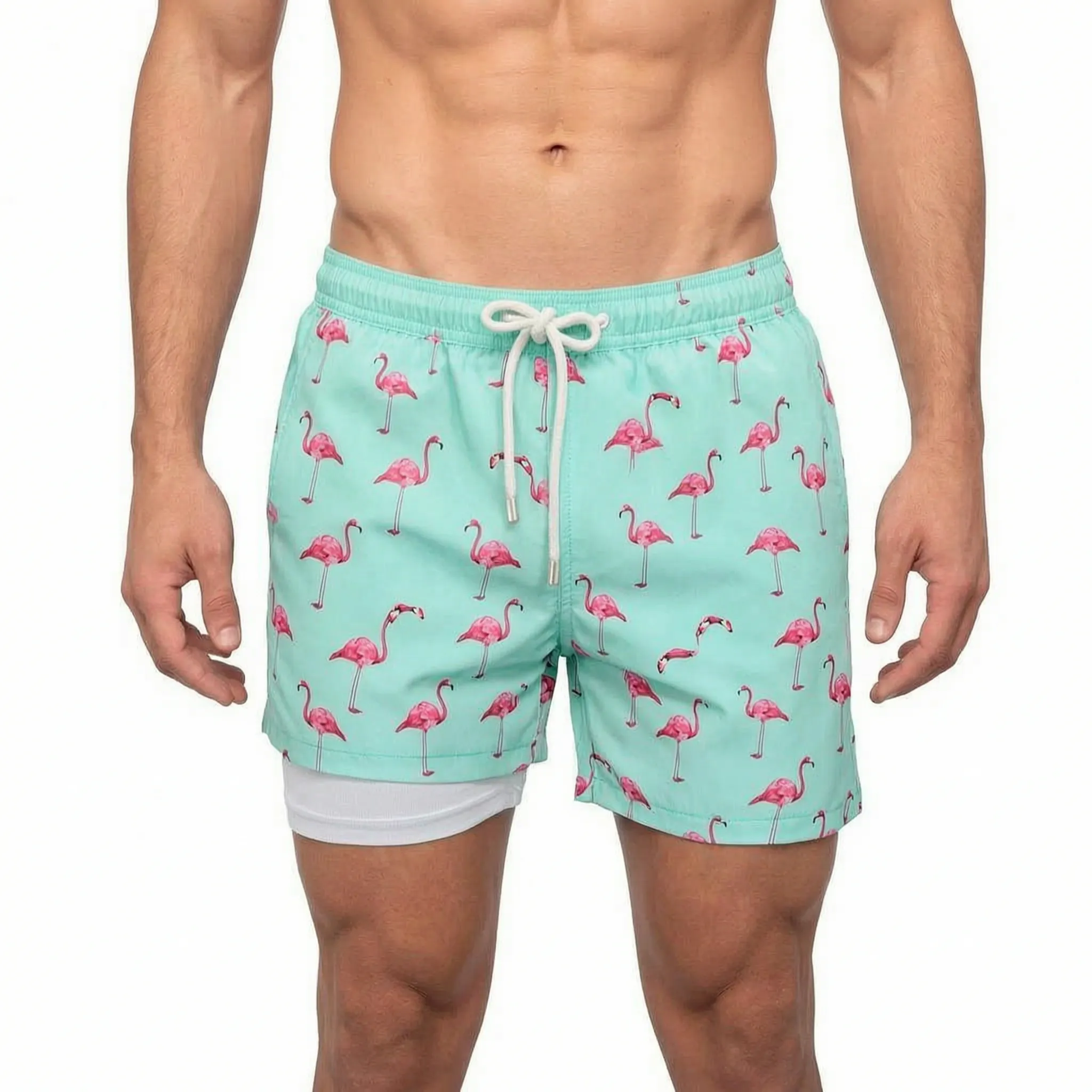Men's Lined Swim Shorts -  Beach Holidays - Ormexis