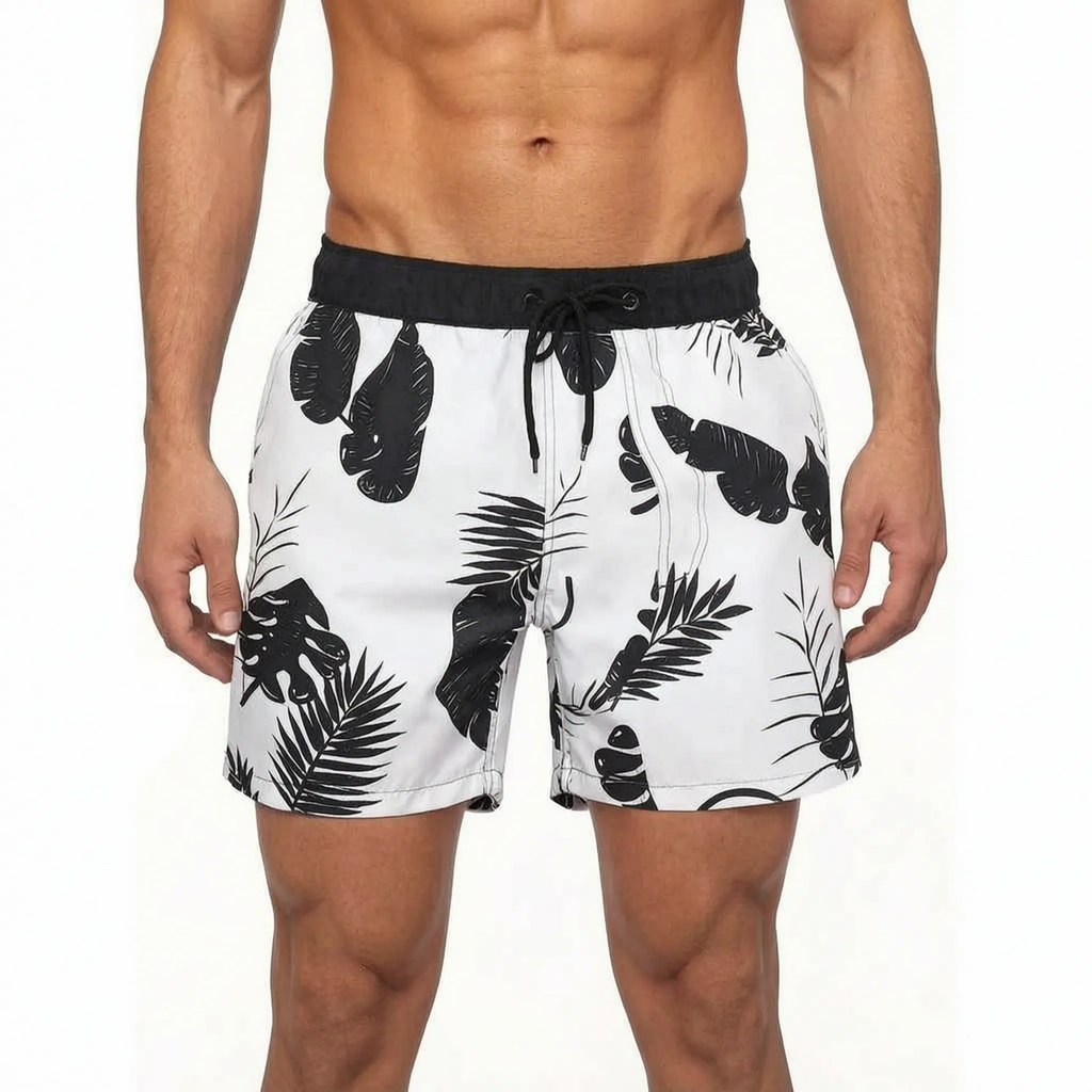 Men's Lined Swim Shorts -  Beach Holidays - Ormexis