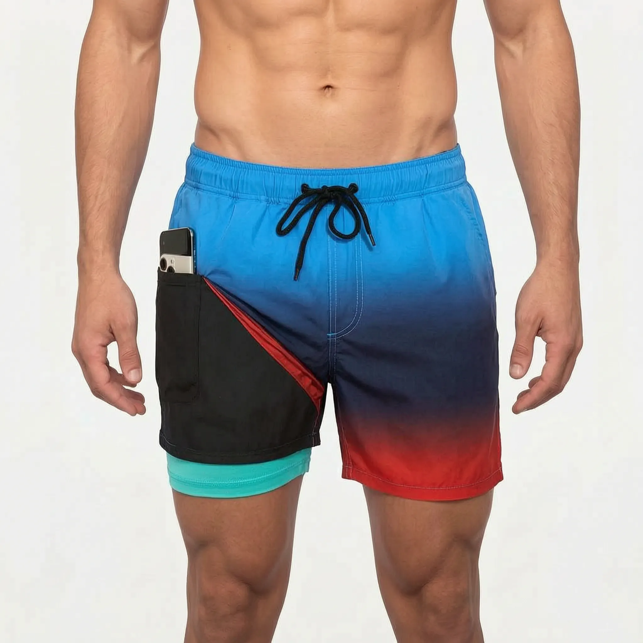 Men's Lined Swim Shorts -  Beach Holidays - Ormexis