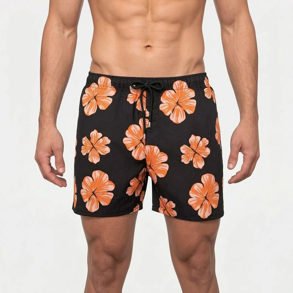 Men's Lined Swim Shorts -  Beach Holidays - Ormexis