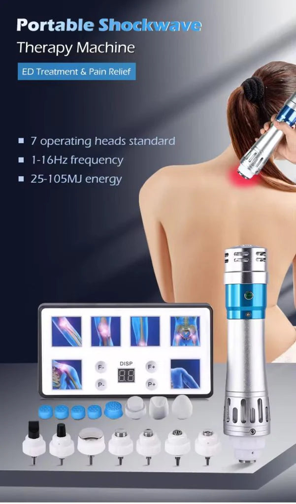 Portable Shockwave Therapy Unit For Men Adjustable Energy Wellness