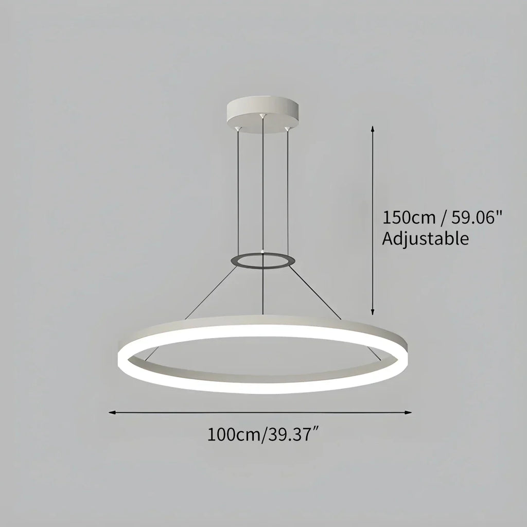 מנורת תלייה עגולה לסלונים ומטבחים עם LED