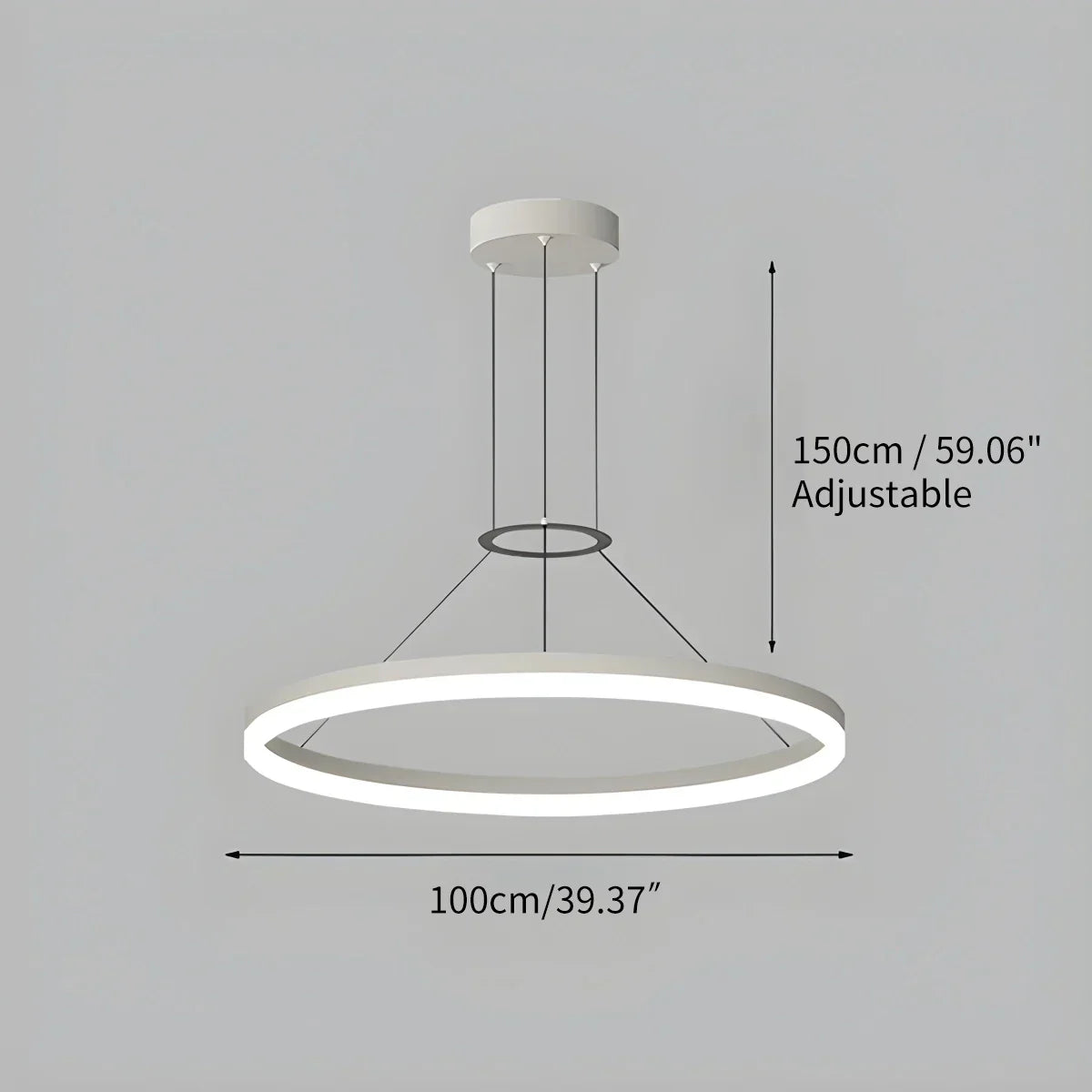 מנורת תלייה עגולה לסלונים ומטבחים עם LED