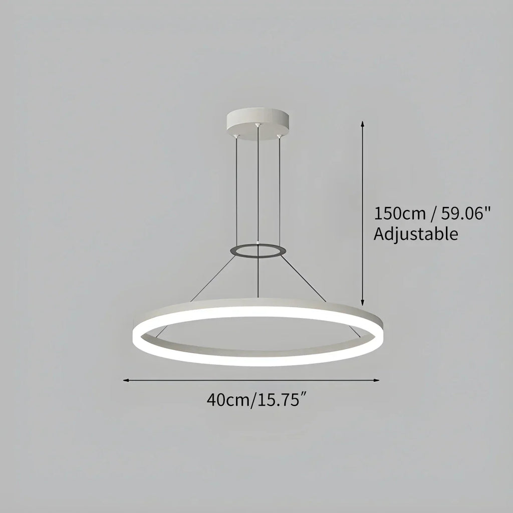 מנורת תלייה עגולה לסלונים ומטבחים עם LED