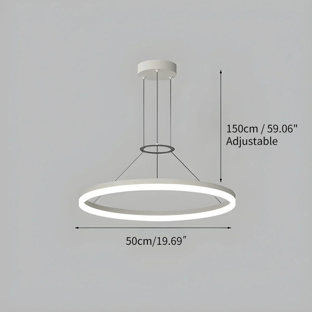 מנורת תלייה עגולה לסלונים ומטבחים עם LED