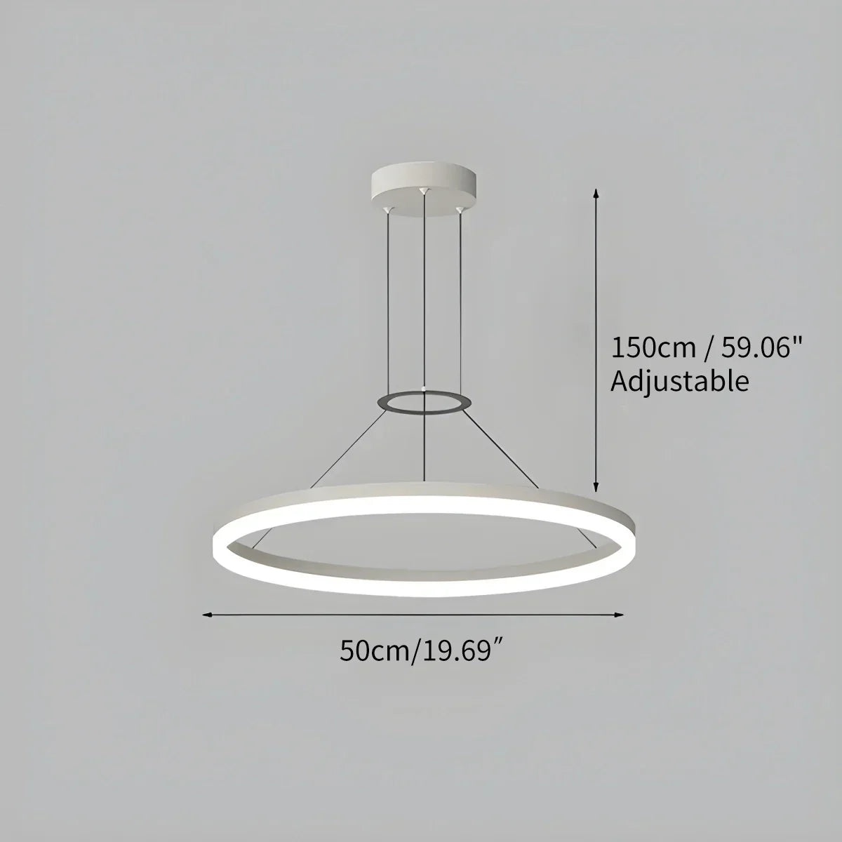 מנורת תלייה עגולה לסלונים ומטבחים עם LED