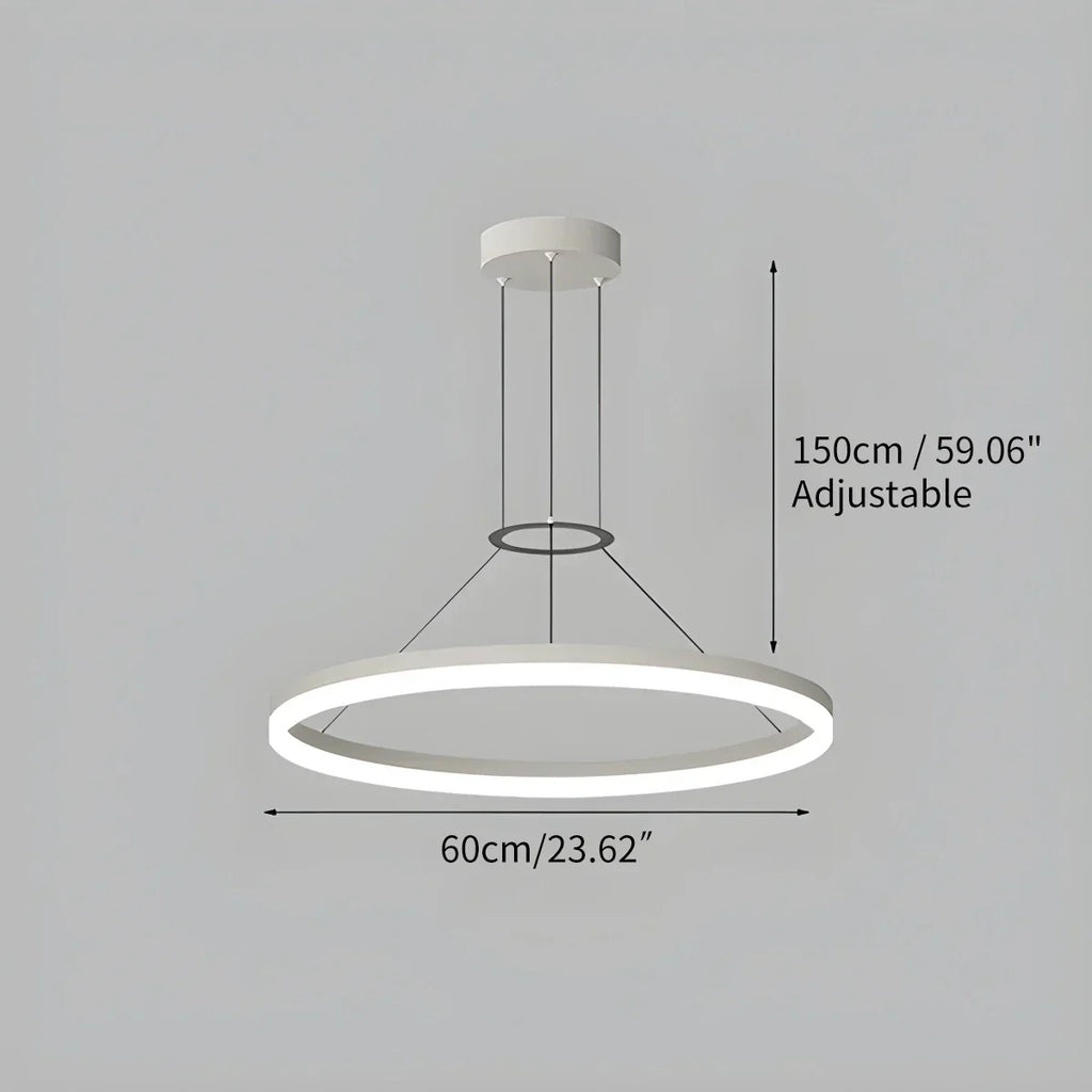 מנורת תלייה עגולה לסלונים ומטבחים עם LED