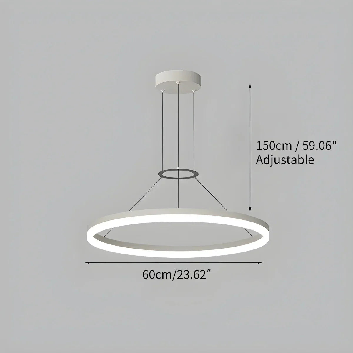 מנורת תלייה עגולה לסלונים ומטבחים עם LED