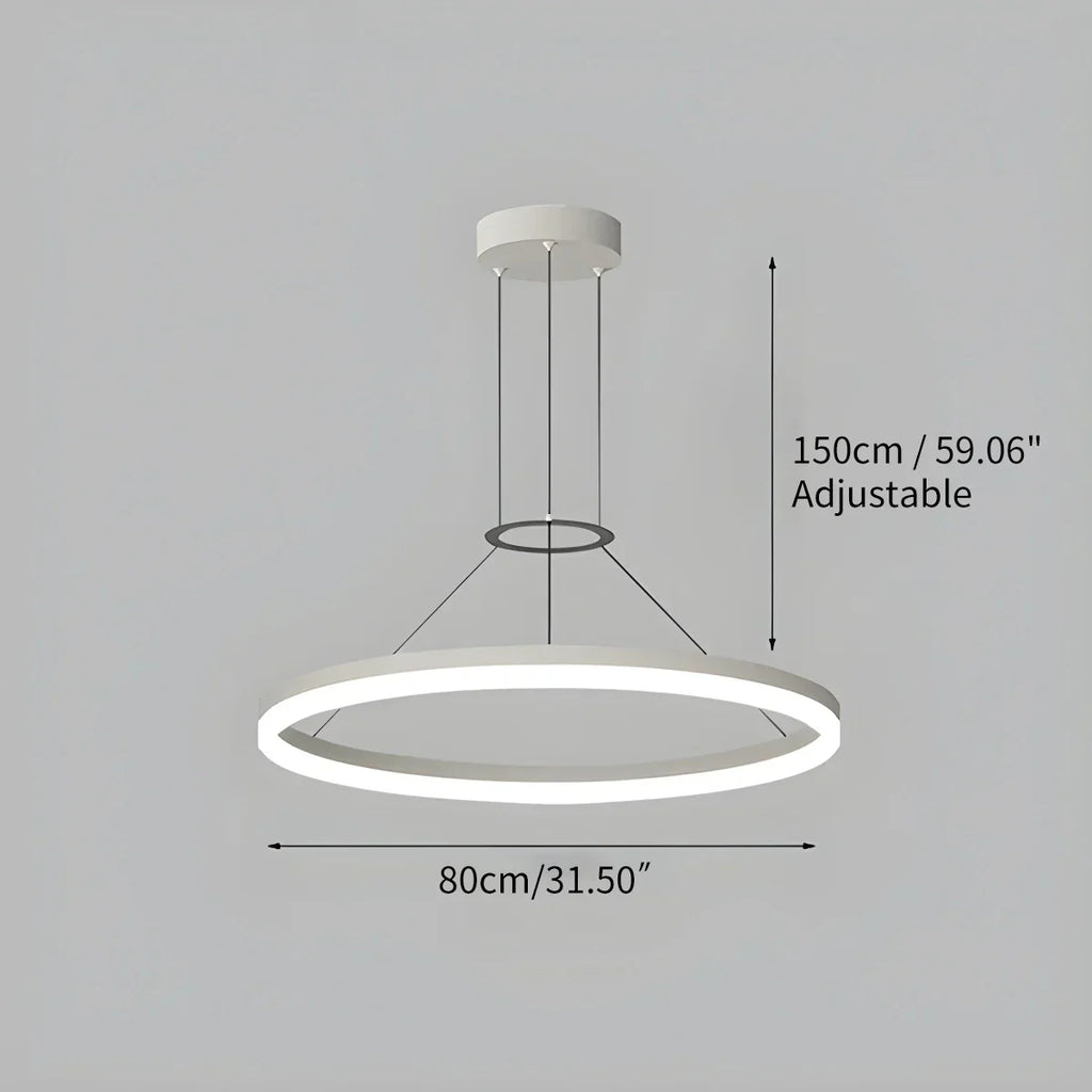 מנורת תלייה עגולה לסלונים ומטבחים עם LED
