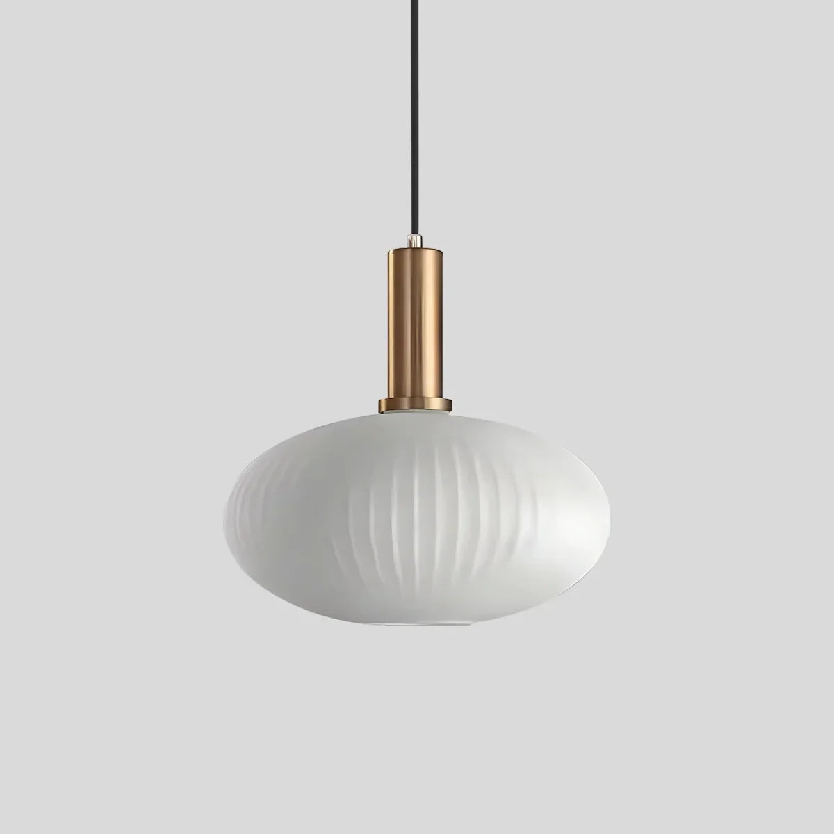 Nordic Glass Pendant Light With Striped Shade Design