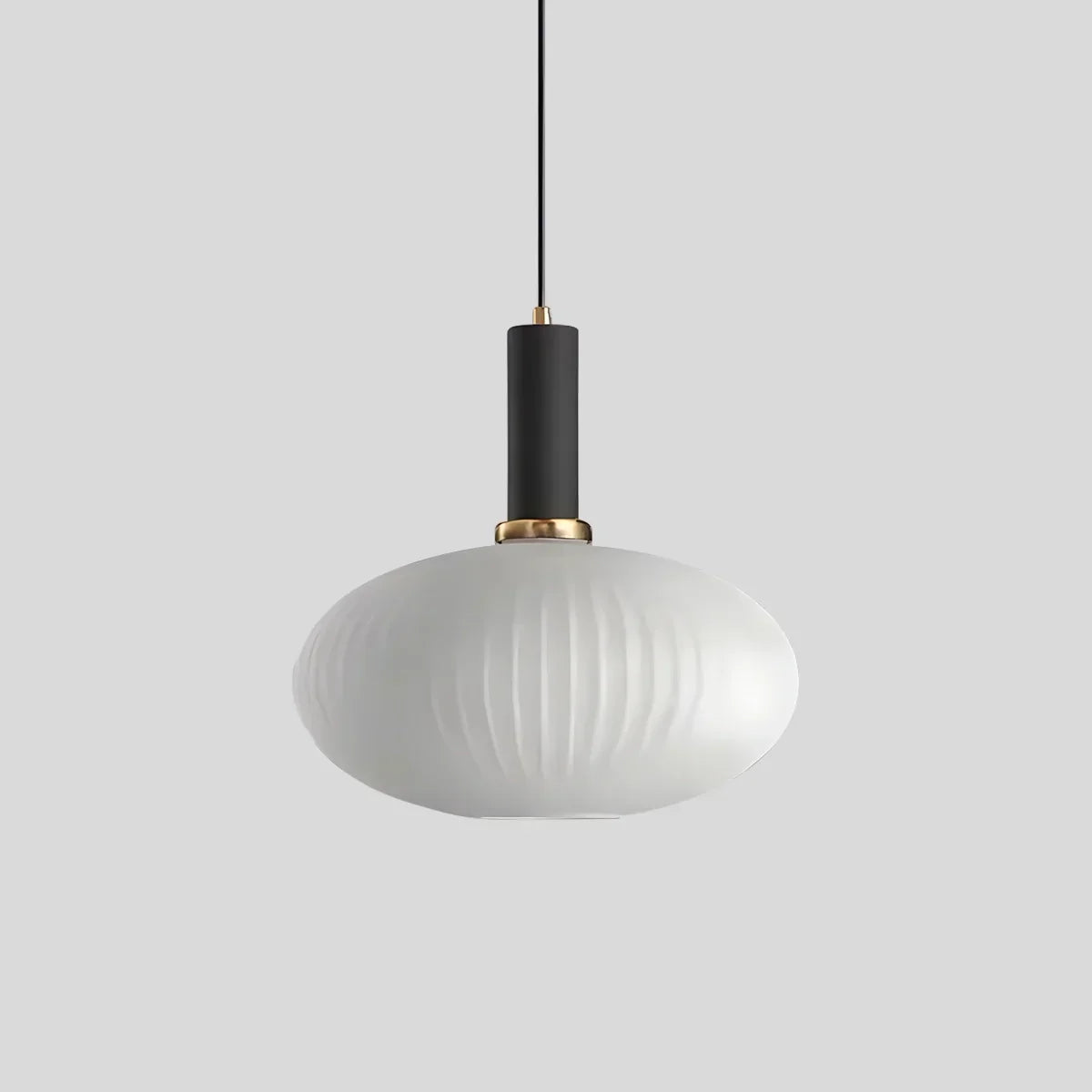 Nordic Glass Pendant Light With Striped Shade Design