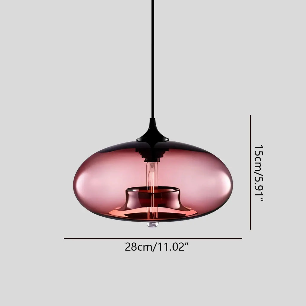 Vivid Glass Pendant Fixture for Dining Room Decor Accent
