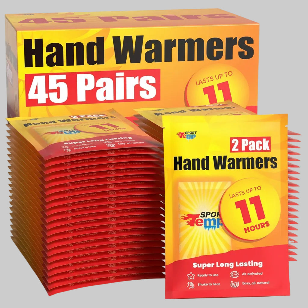 מחממי ידיים חד-פעמיים Hot Hands עם חימום של עד 11 שעות לפעילויות חורף בחוץ