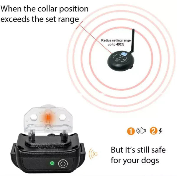 Sistema di recinzione per cani wireless con portata regolabile e impermeabile per uso esterno