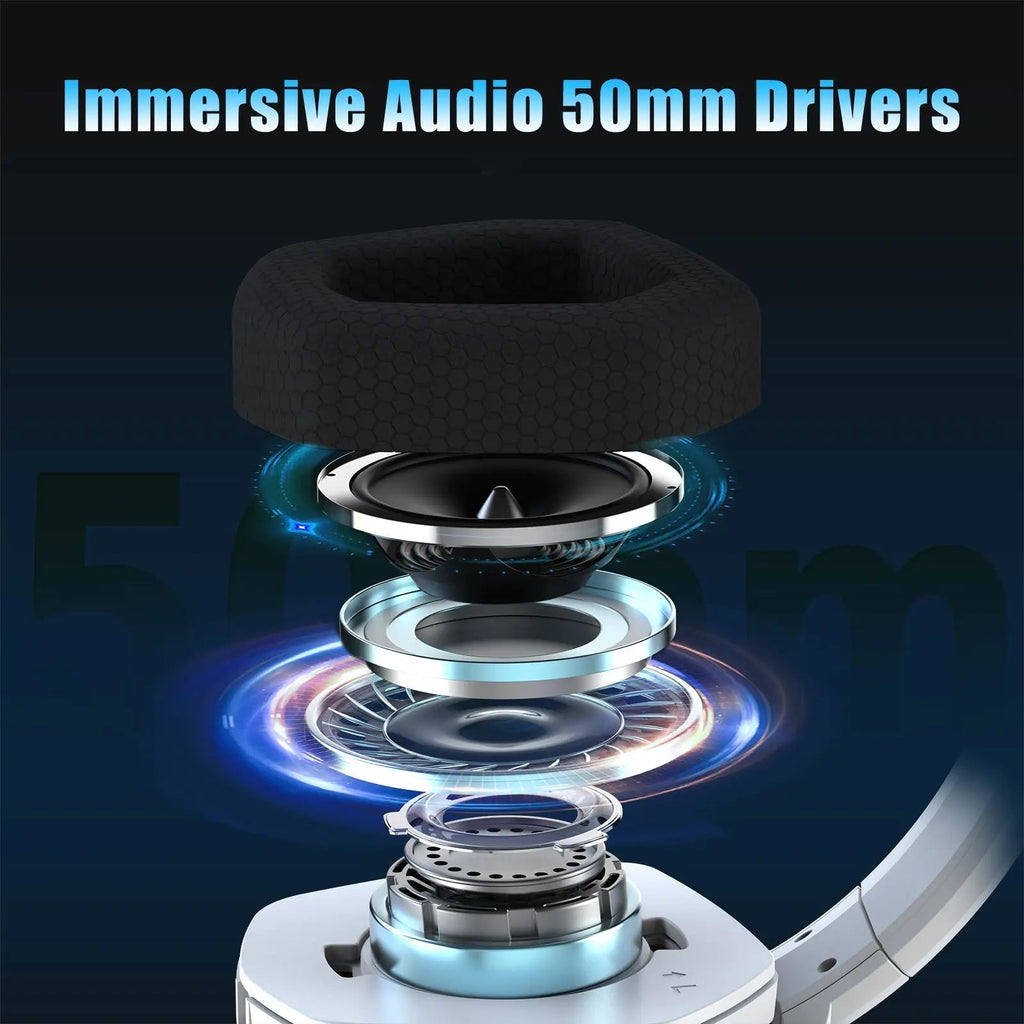 Wireless Headset For Gaming With Active Noise Cancellation And Long Battery Life