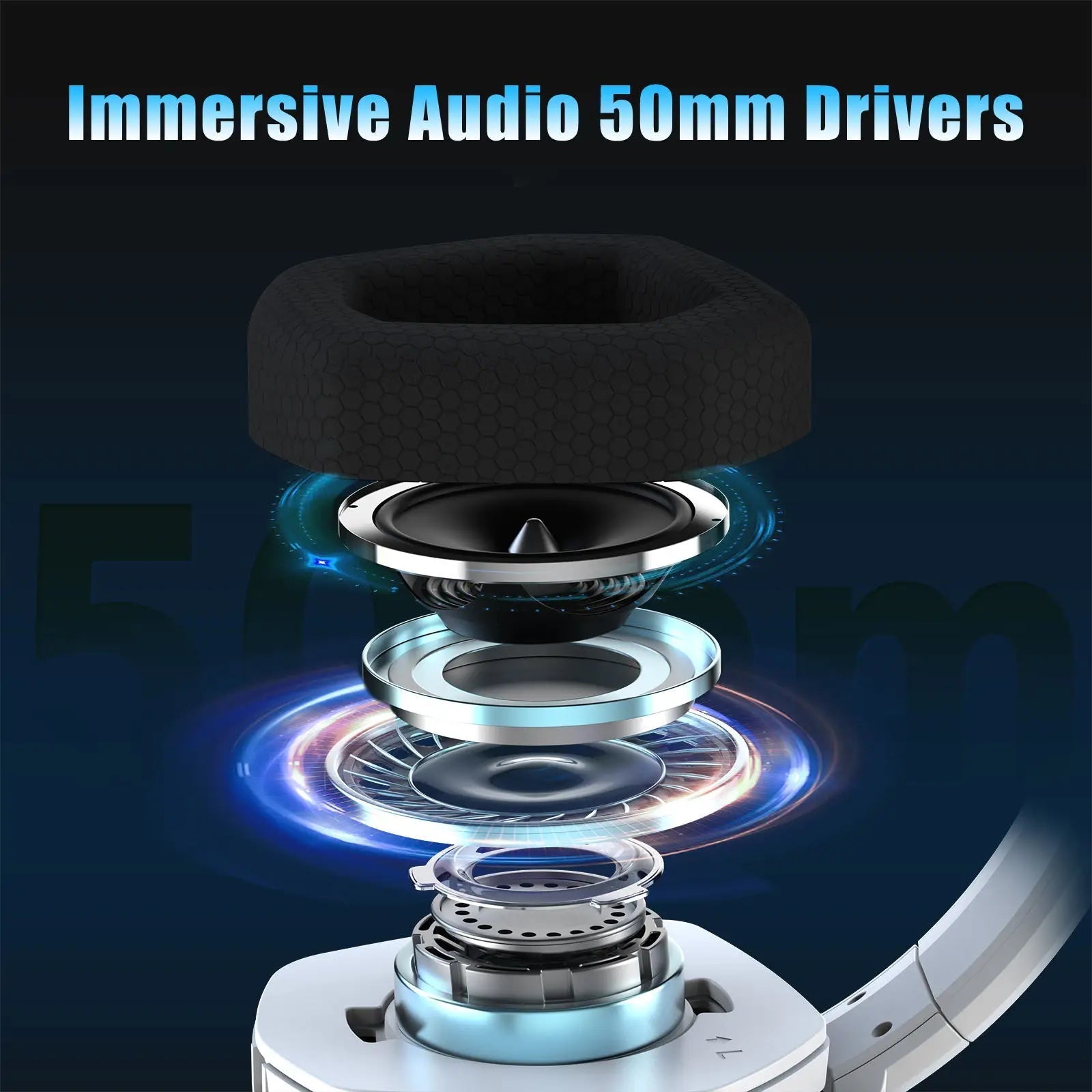 Wireless Headset For Gaming With Active Noise Cancellation And Long Battery Life