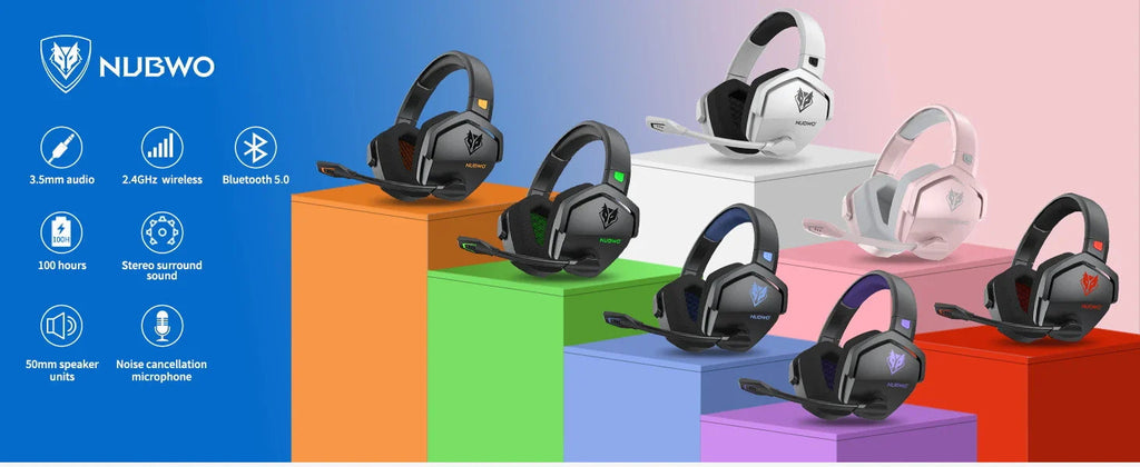Wireless Headset For Gaming With Active Noise Cancellation And Long Battery Life