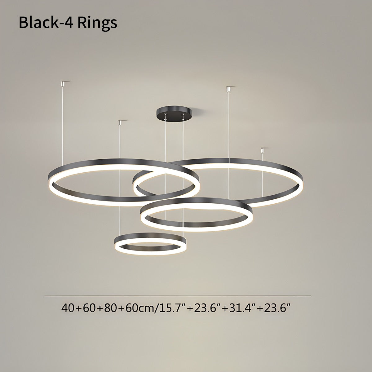 Sleek Ring Chandelier Wireless Ceiling Light With Built In LED