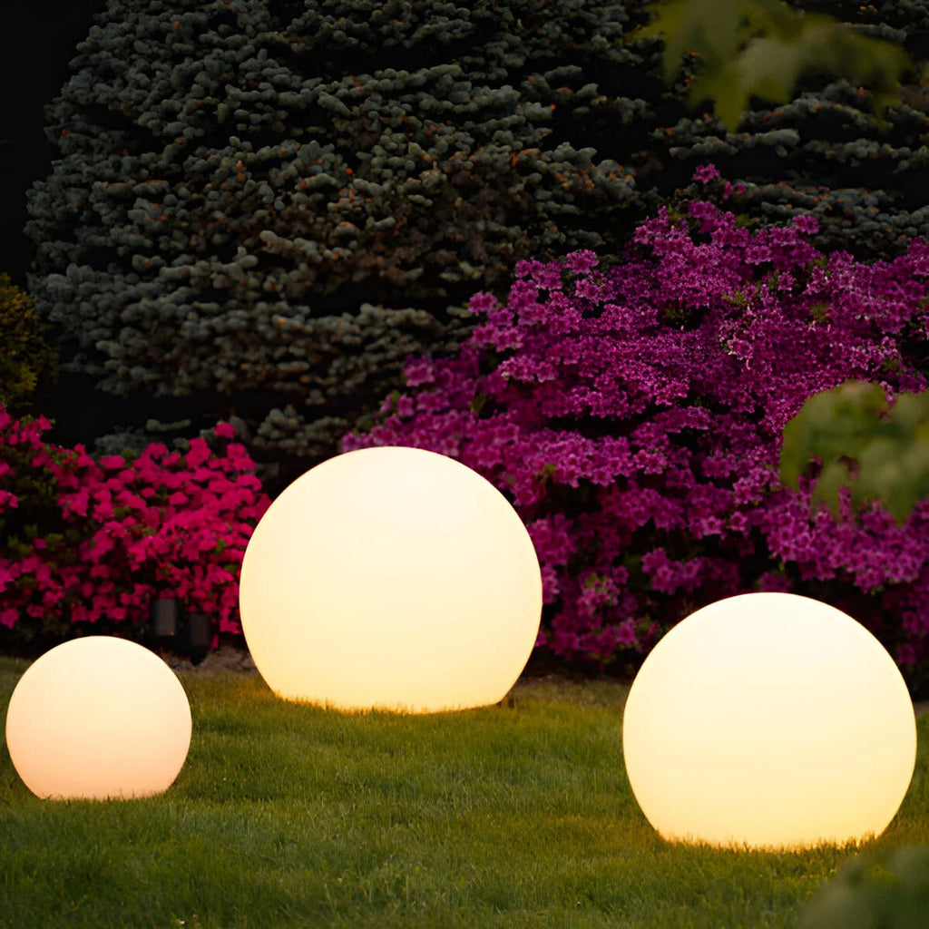 LumiGlobe Lampe de Jardin Solaire Sans Fil avec LED Changeant de Couleur, Résistante aux Intempéries pour l'Extérieur