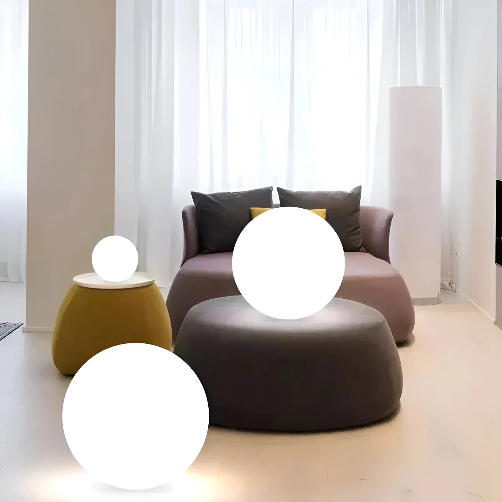 LumiGlobe Lampe de Jardin Solaire Sans Fil avec LED Changeant de Couleur, Résistante aux Intempéries pour l'Extérieur