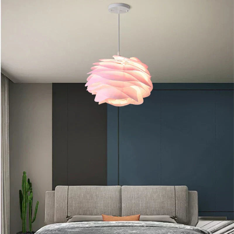 Lámpara de techo AuroraFlora Glass Blossom con brillo inspirado en el rosario
