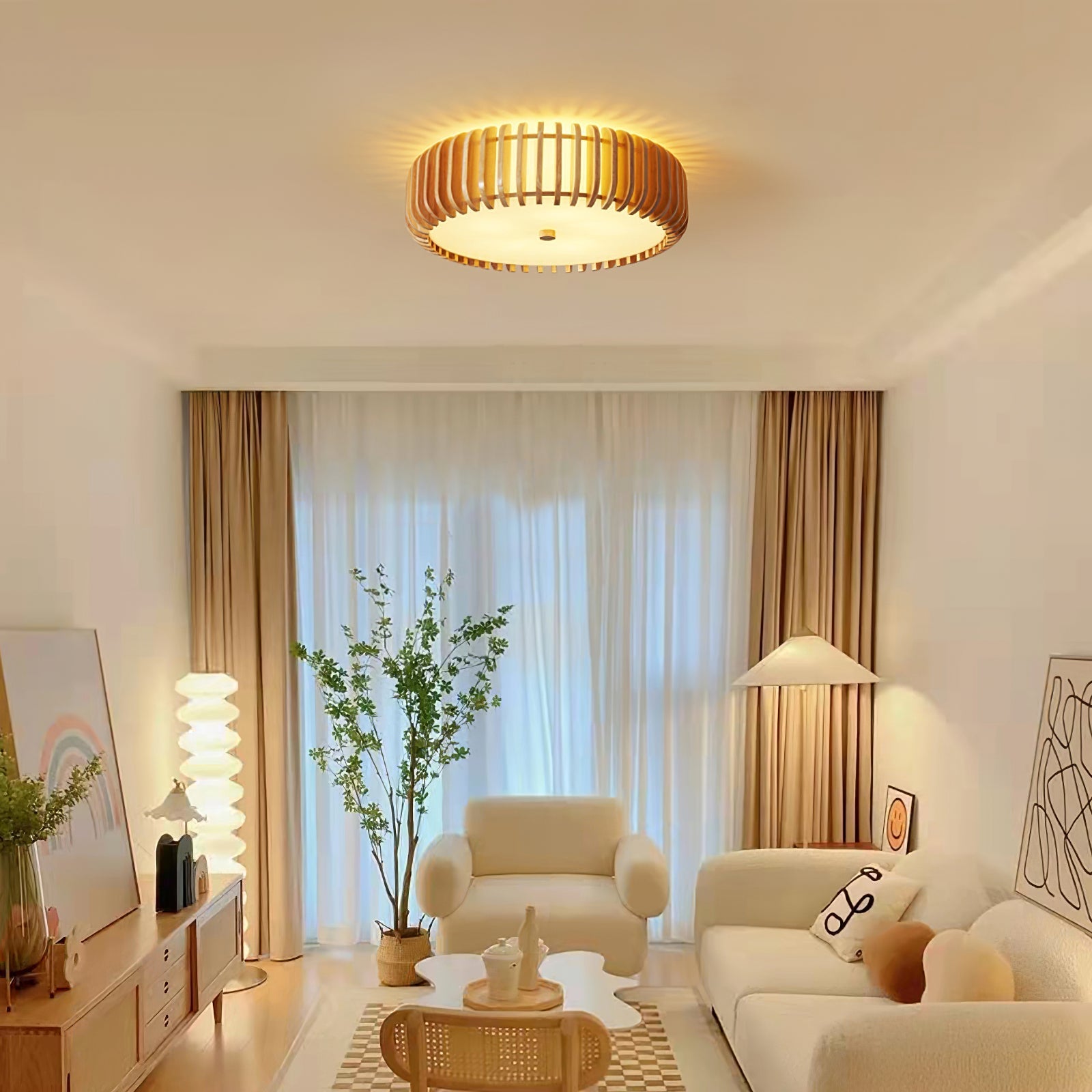 Curved Timber Flush Mount | Ormexis