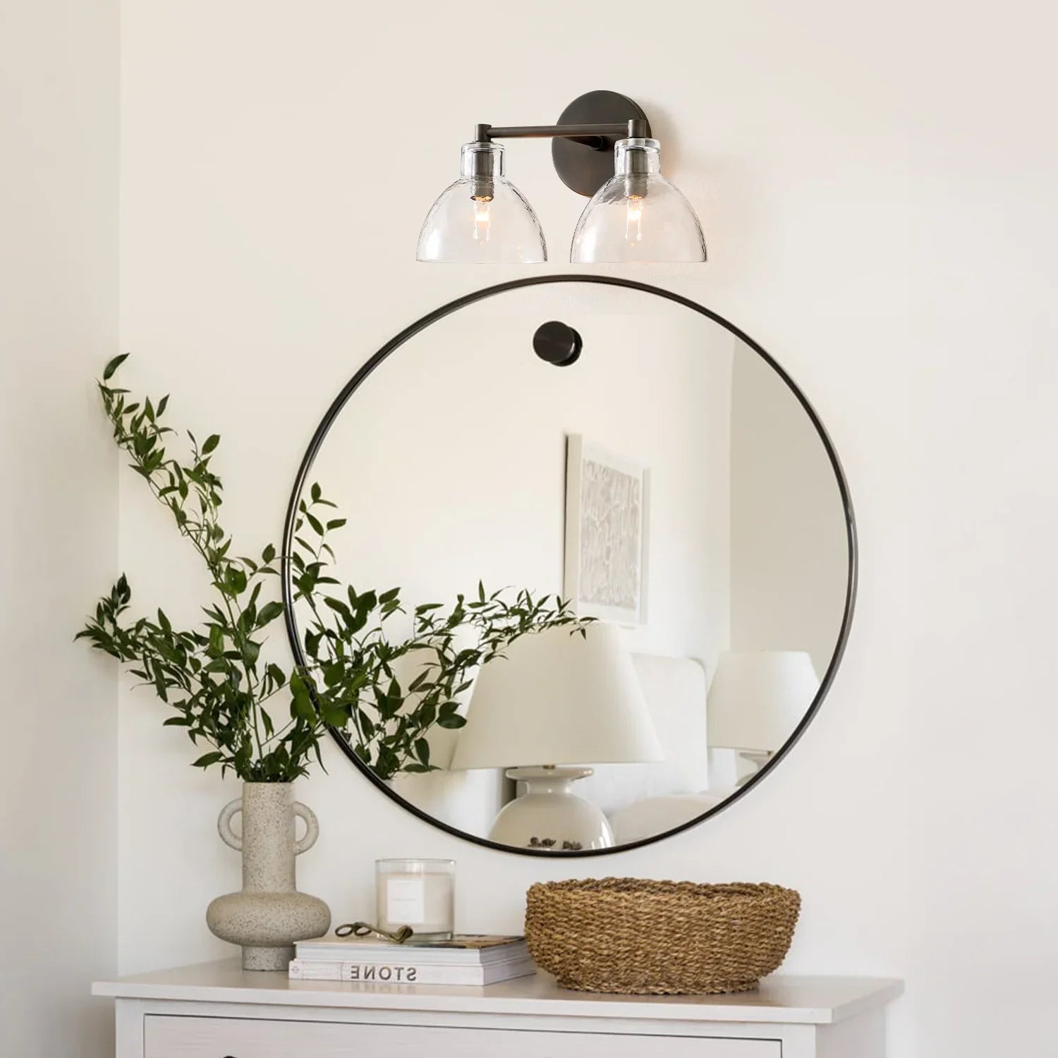 Aurelia-vegglampe med glasskuppel | Ormexis