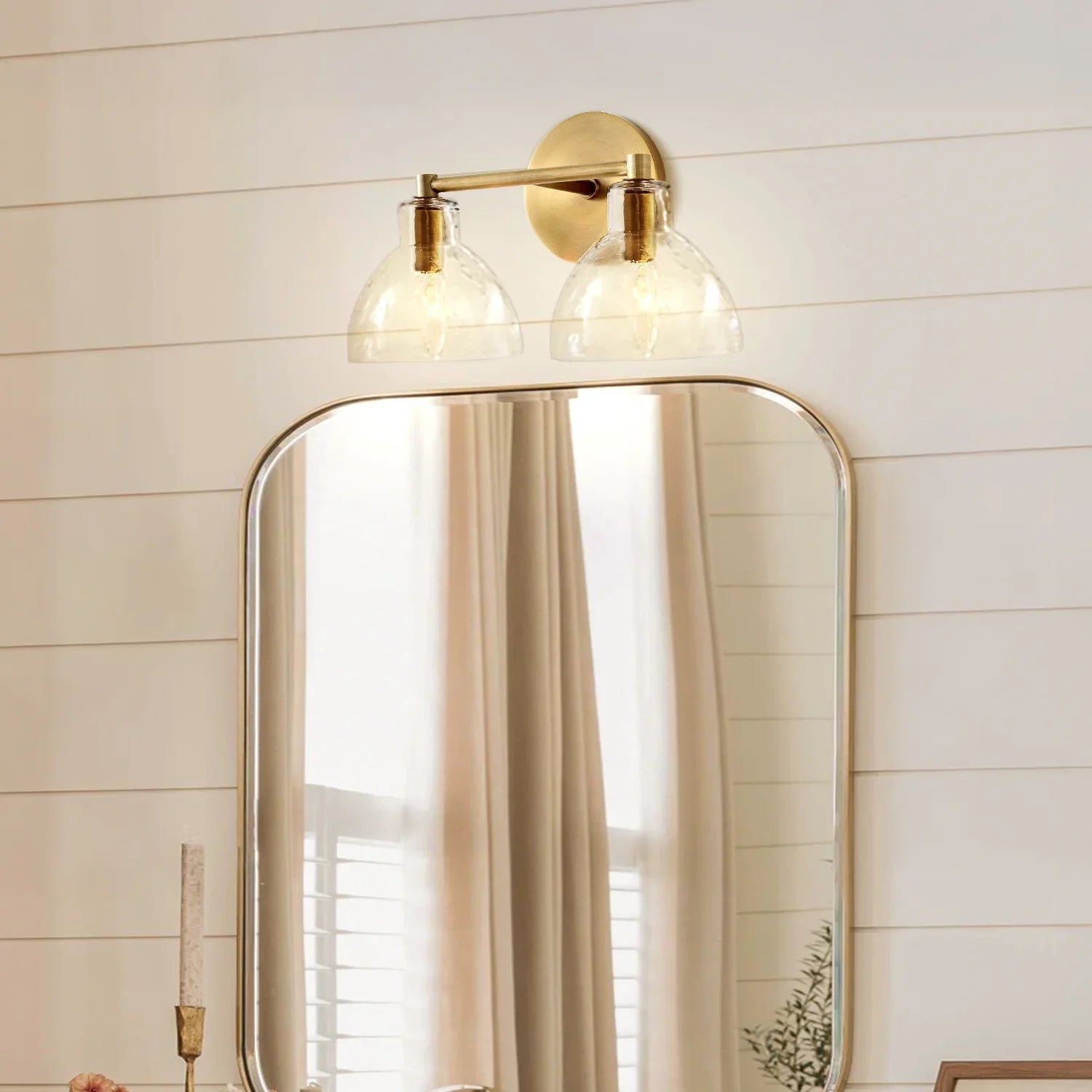 Aurelia-vegglampe med glasskuppel | Ormexis