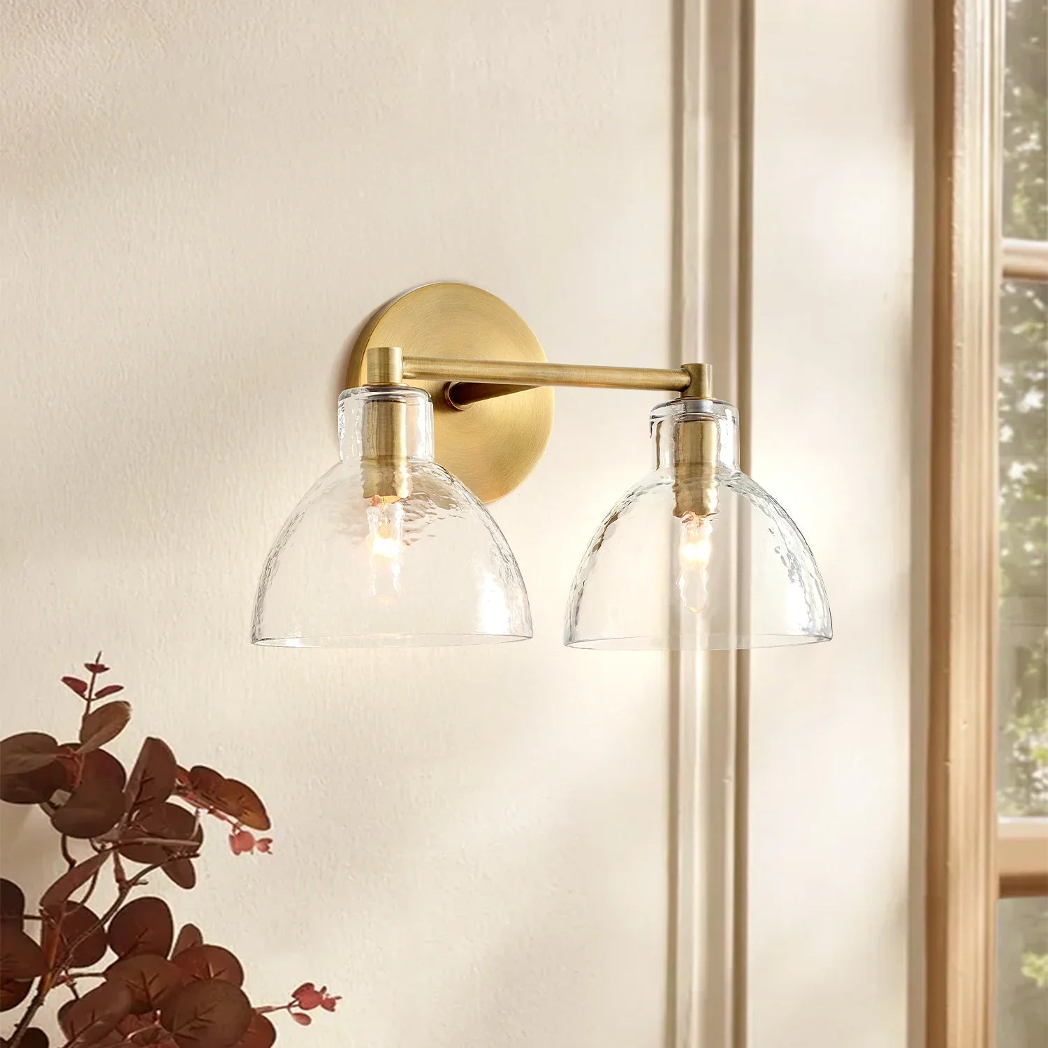 Aurelia-vegglampe med glasskuppel | Ormexis