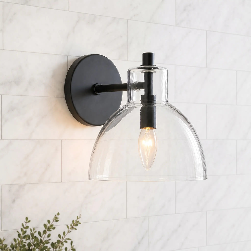 Aurelia-vegglampe med glasskuppel | Ormexis