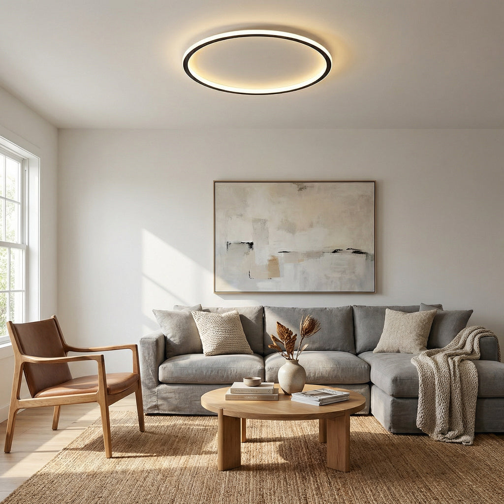 Plafonnier minimaliste transfrontalier | Ormexis