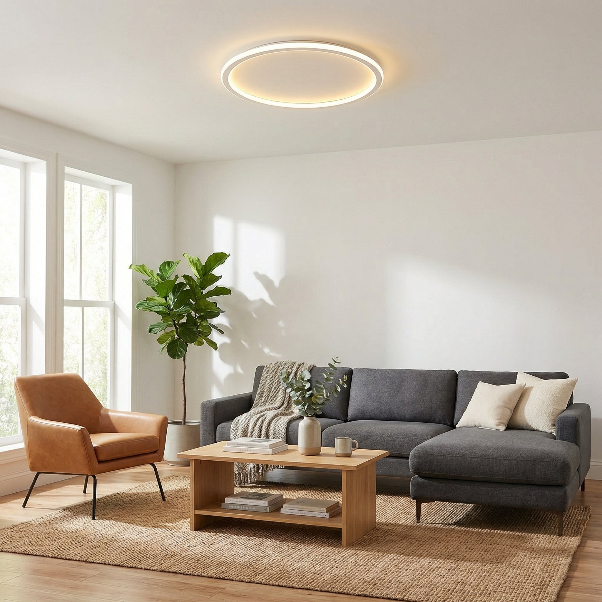 Plafonnier minimaliste transfrontalier | Ormexis