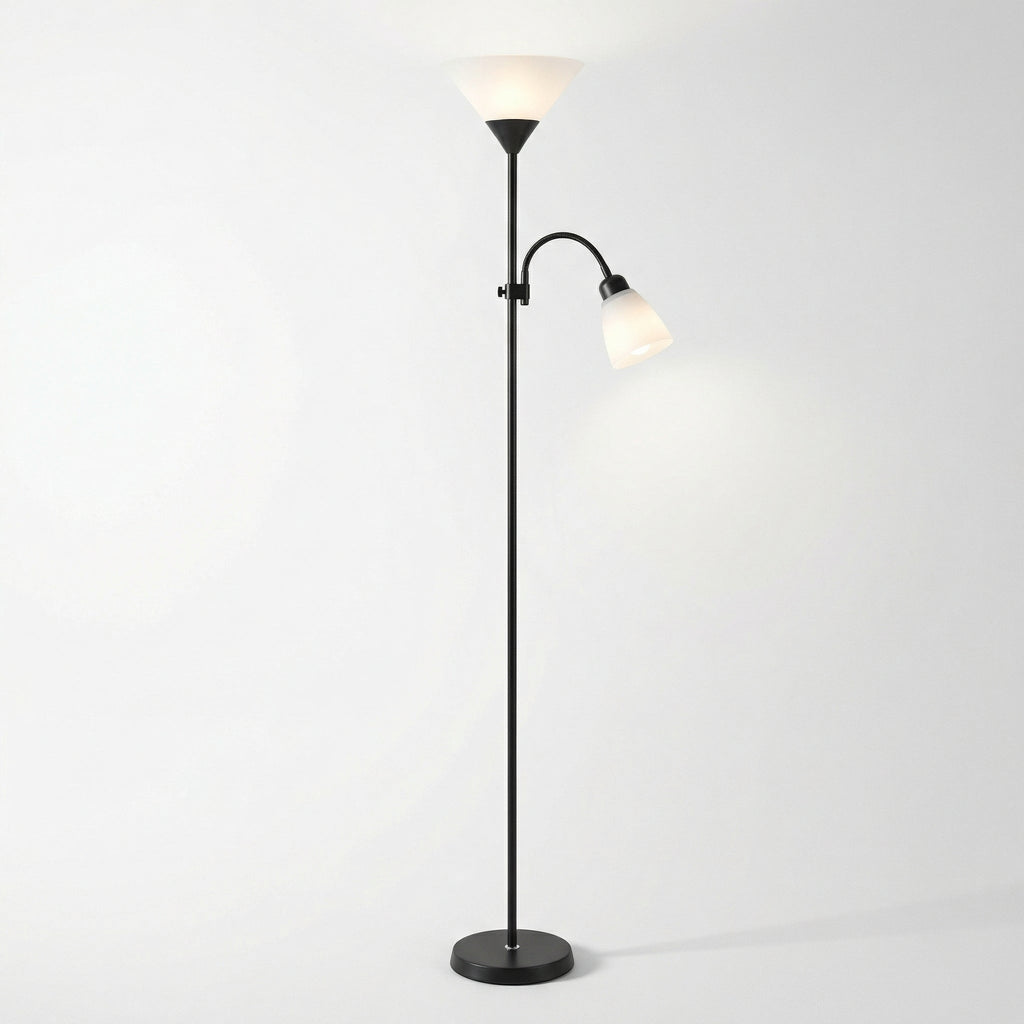Nowoczesna lampa podłogowa z dwiema głowicami | Ormexis
