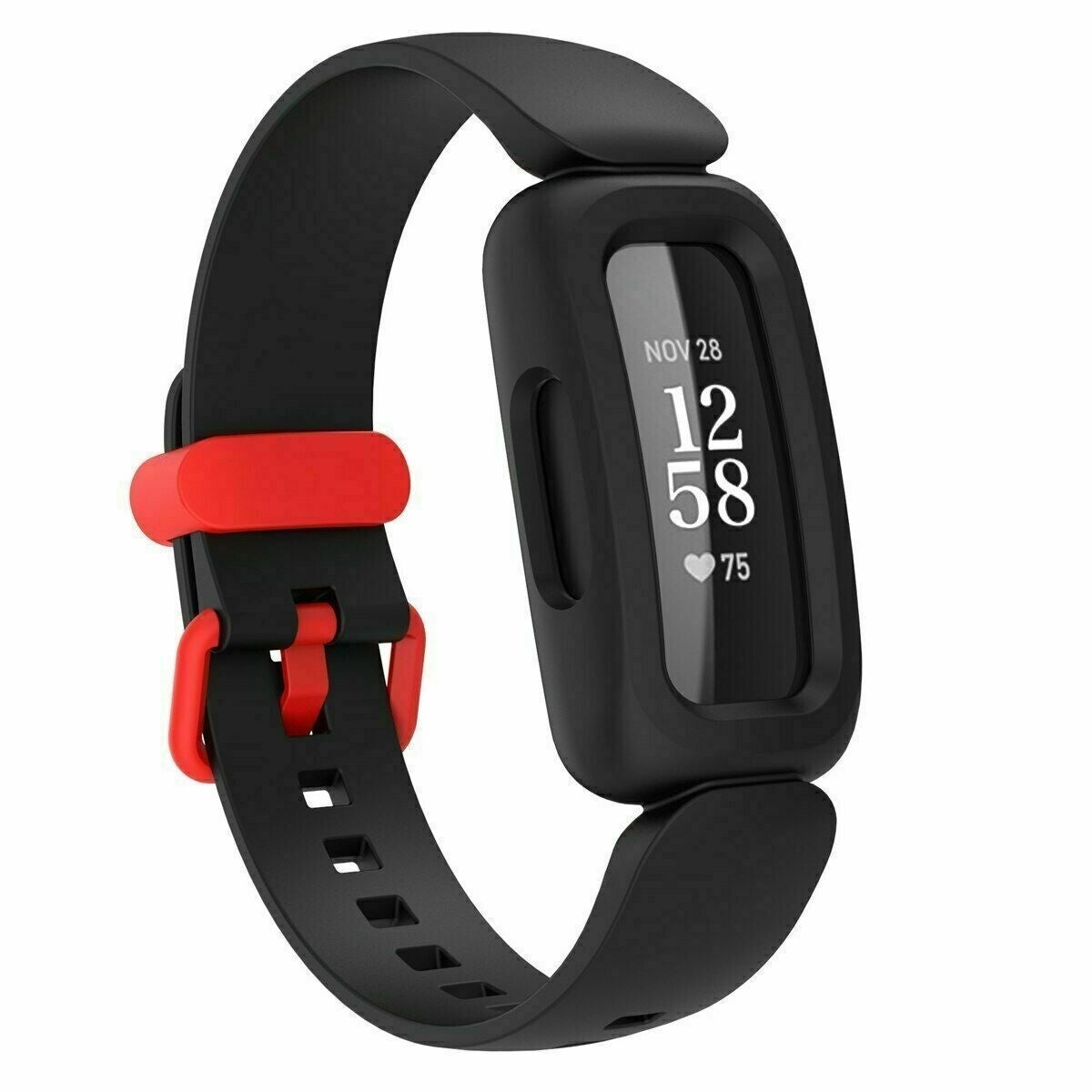 Fitbit Ace 3 Silicone Band For Kids Black And Red Strap