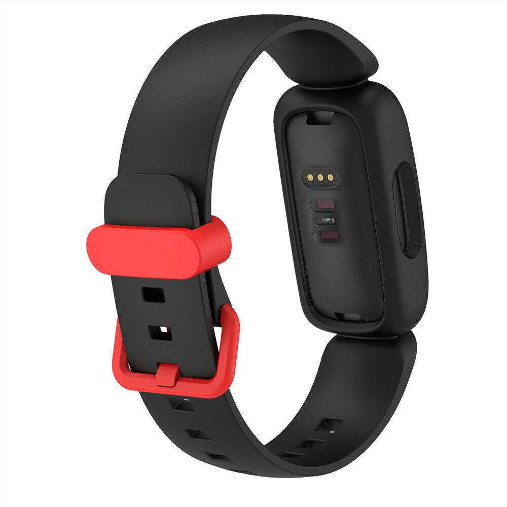 Fitbit Ace 3 Silicone Band For Kids Black And Red Strap