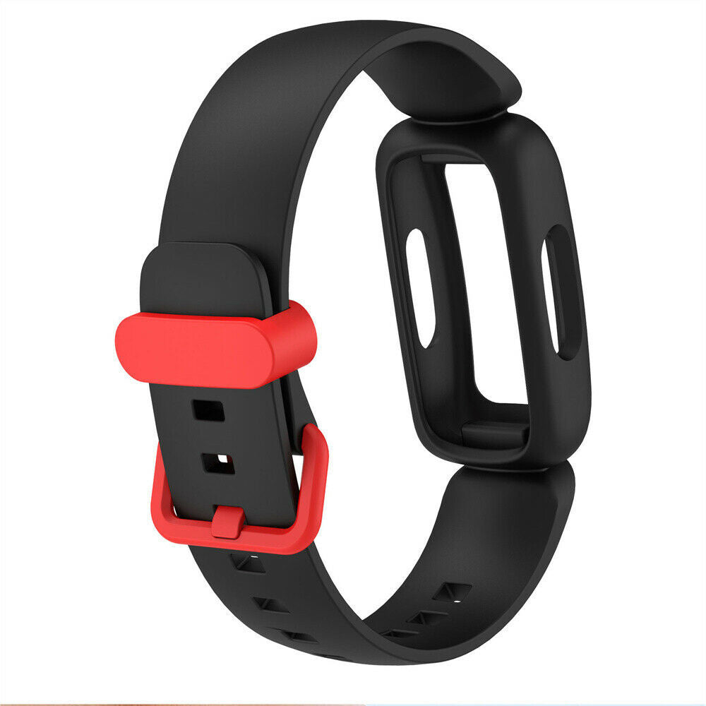 Fitbit Ace 3 Silicone Band For Kids Black And Red Strap