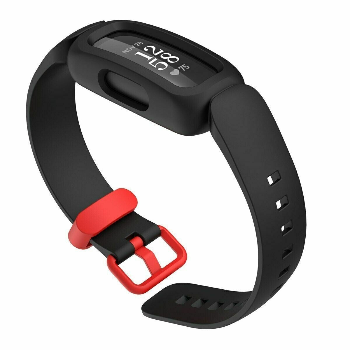 Fitbit Ace 3 Silicone Band For Kids Black And Red Strap
