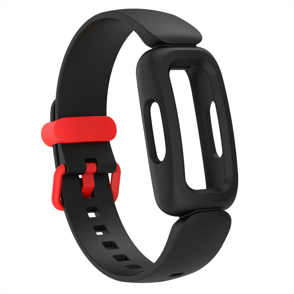 Fitbit Ace 3 Silicone Band For Kids Black And Red Strap