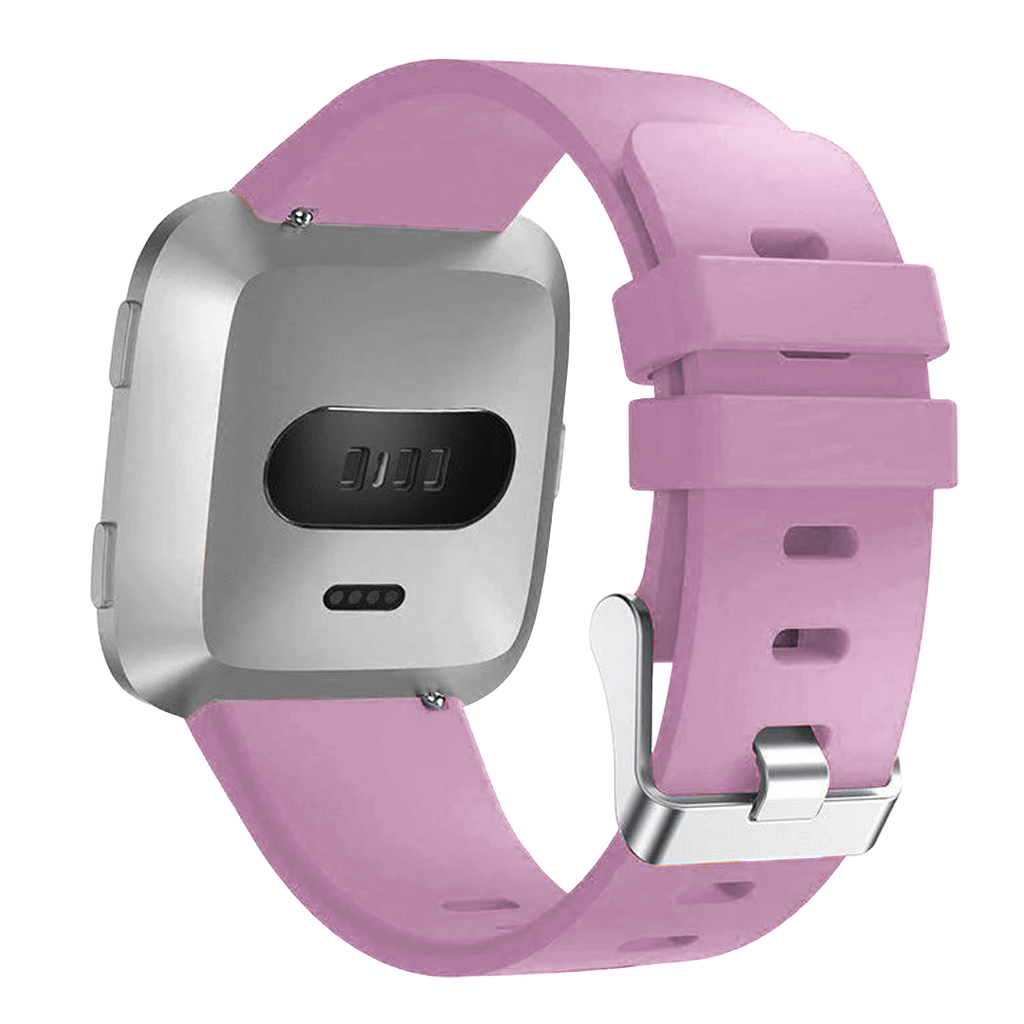 Růžový silikonový řemínek na hodinky pro Fitbit Versa, Versa 2 chytré hodinky