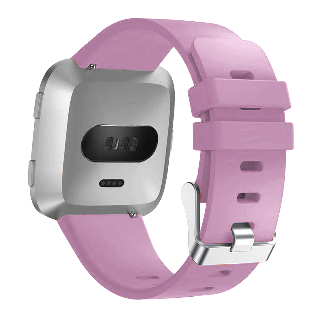 Růžový silikonový řemínek na hodinky pro Fitbit Versa, Versa 2 chytré hodinky