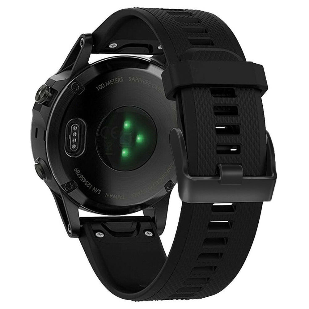 Correia de Substituição para Relógio Garmin Fenix 7 em Silicone Preto