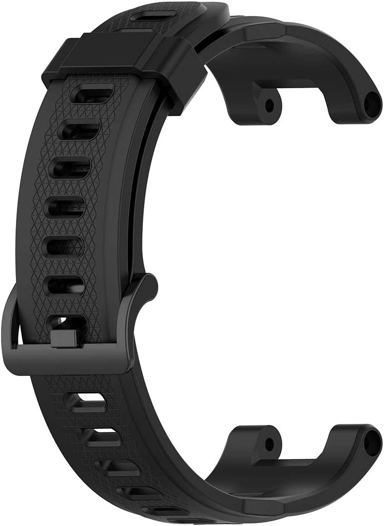Amazfit T-Rex Pro Black Silicone Watch Band Replacement