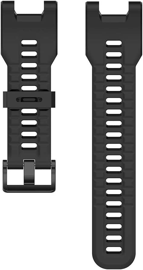 Amazfit T-Rex Pro Black Silicone Watch Band Replacement